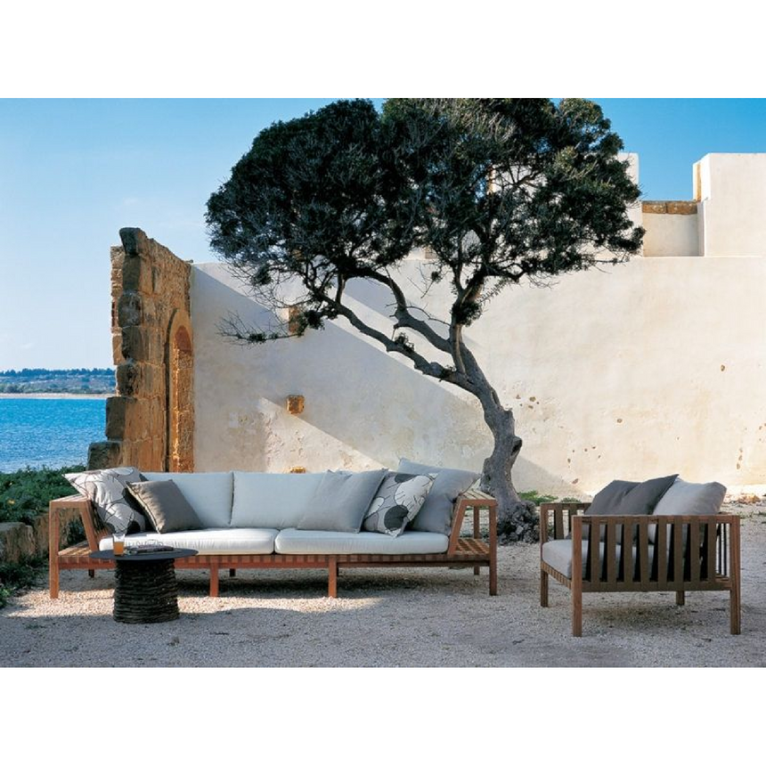 Paneled Teak 3-Seater Outdoor Sofa | Roda Network