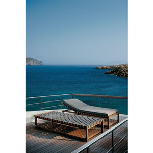 Paneled Teak Wheeled Sunlounger | Roda Network