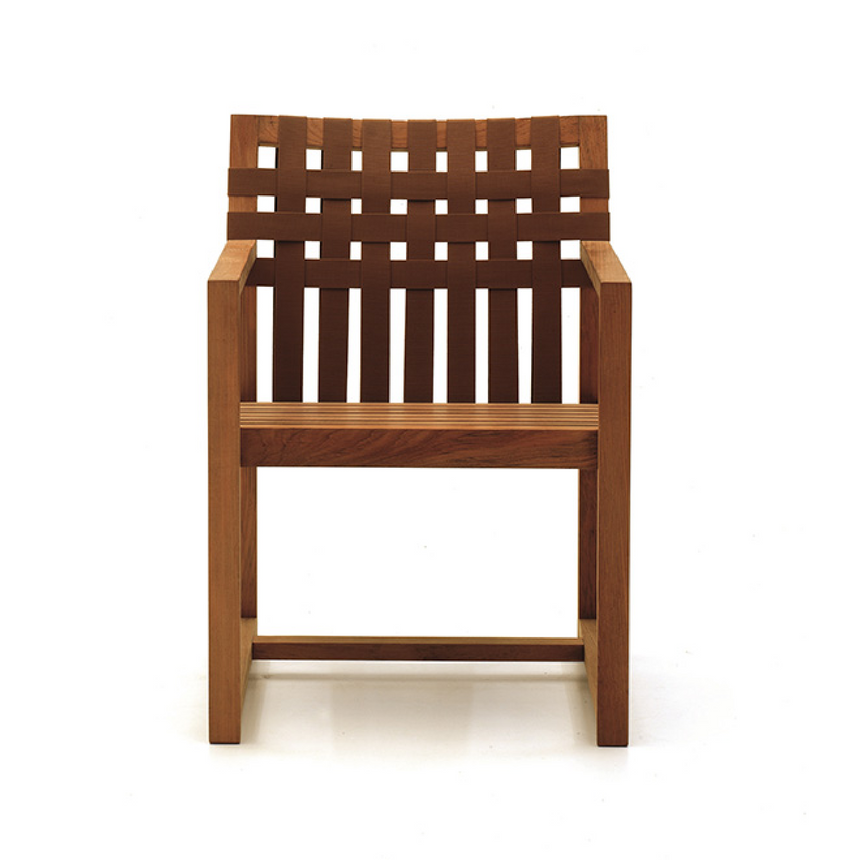 Woven Belt Outdoor Dining Armchair | Roda Network | Italianfurniture.com