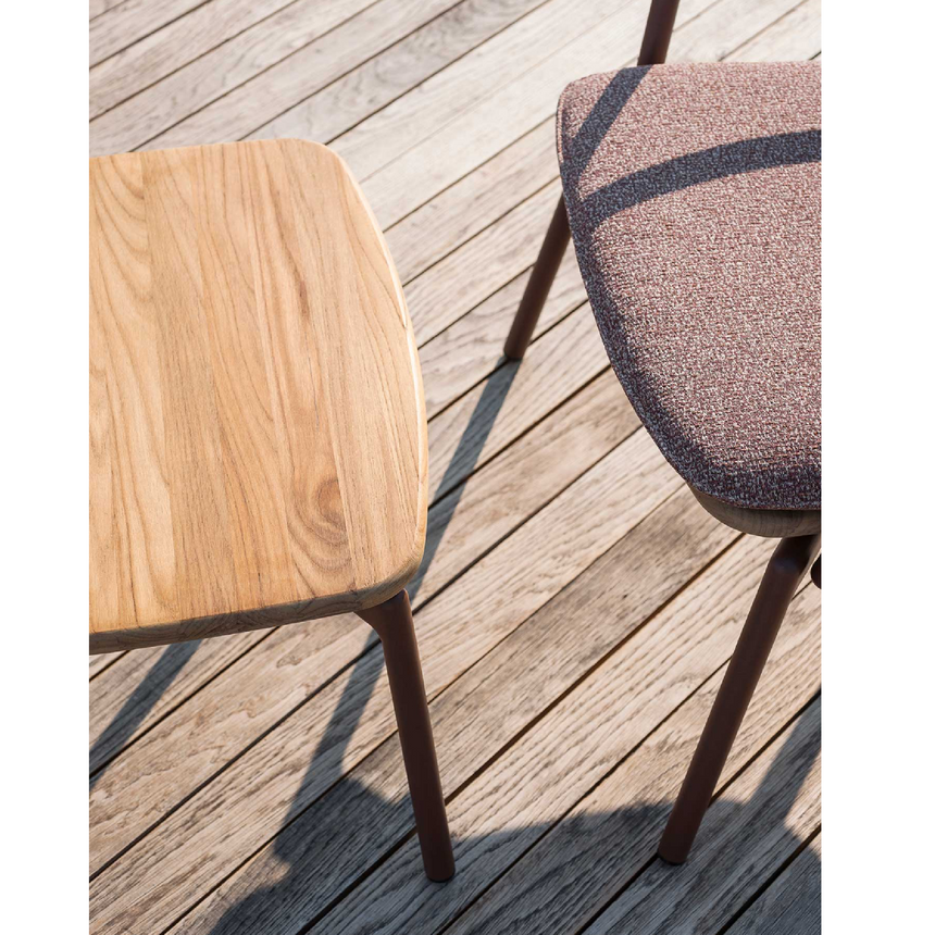 Teak wood Dining Chair Piper full backrest | Italianfurniture.com