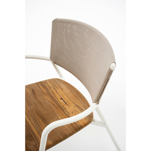 Teak wood Dining Chair Piper full backrest | Italianfurniture.com