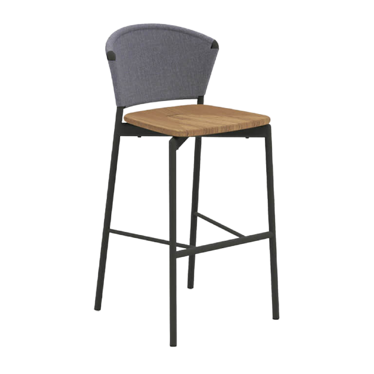 Teak Wood Outdoor Bar Stool | Roda Piper | Italian Furniture ...