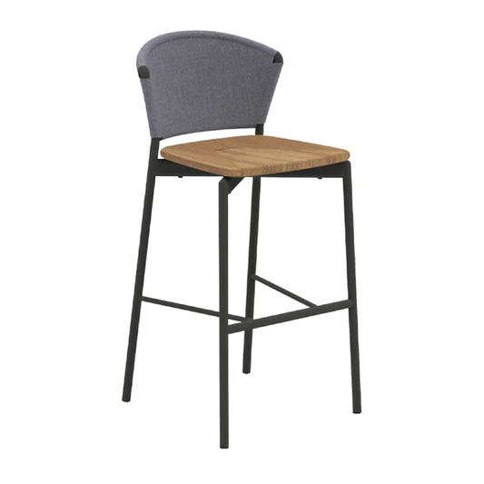 Teak Wood Outdoor Bar Stool | Roda Piper | Italianfurniture.com