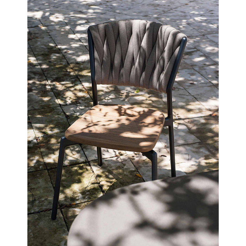 Braided Back Outdoor Dining Chair | Roda Piper | Italianfurniture.com