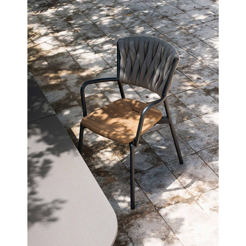 Braided Back Outdoor Dining Chair | Roda Piper | Italianfurniture.com