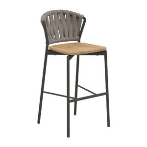 Teak Wood Outdoor Bar Stool | Roda Piper | Italianfurniture.com