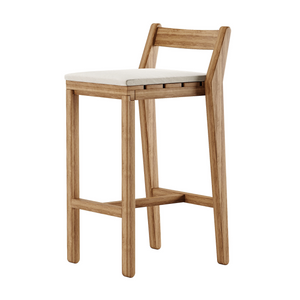 Iroko Slatted Outdoor Bar Stool | Roda Zania | Italianfurniture.com