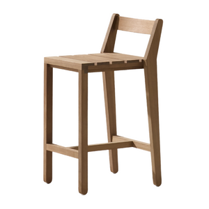 Iroko Slatted Outdoor Bar Stool | Roda Zania | Italianfurniture.com