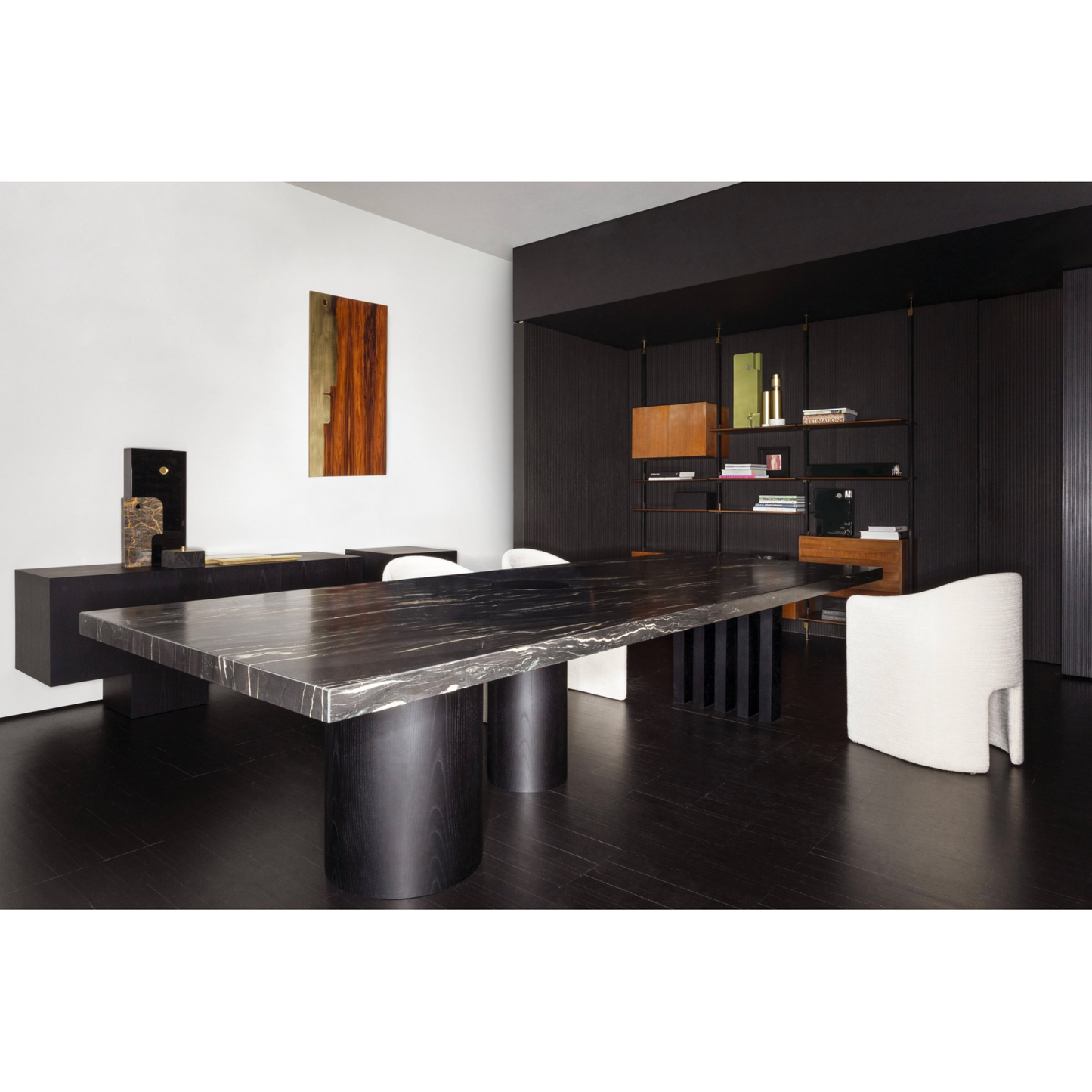 Differentiated Bases Rectangular Dining Table | Somaschini Ozark | Italianfurniture.com
