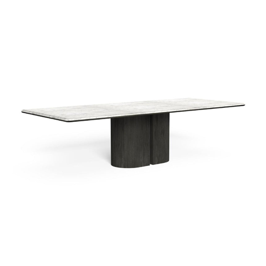 Semi-Circular Wood Base Outdoor Dining Table | Talenti Itaca | Italianfurniture.com