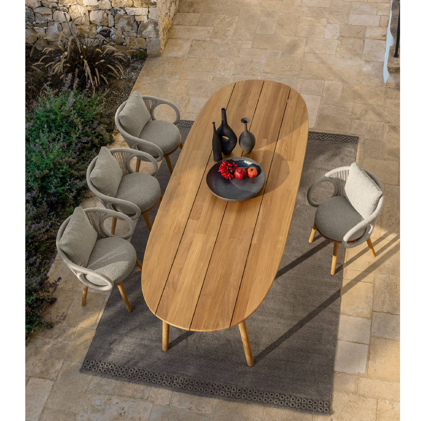 Outdoor Oblong Wooden Dining Table | Talenti Karen | Italianfurniture.com