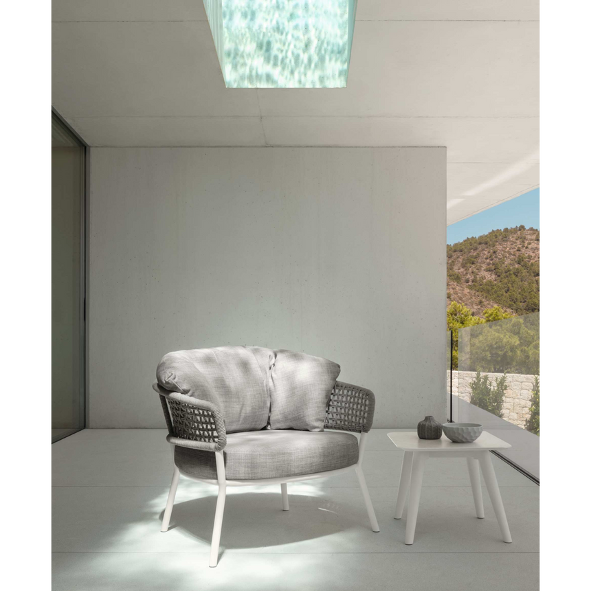 Curved Outdoor Rope Lounge Chair | Talenti Moon | Italianfurniture.com