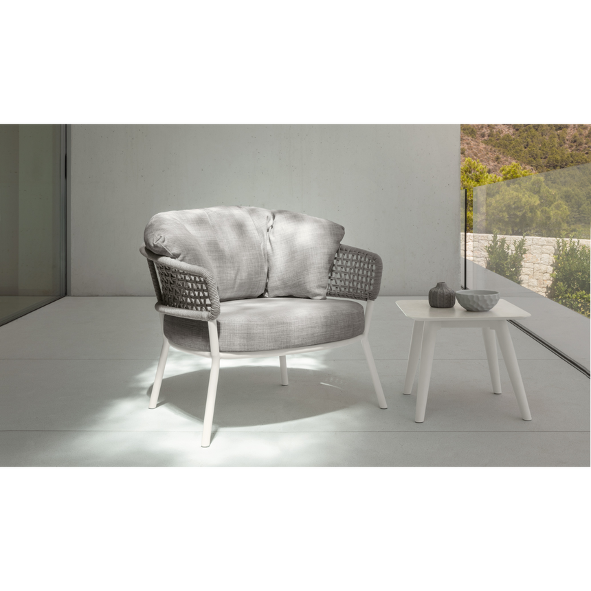 Curved Outdoor Rope Lounge Chair | Talenti Moon | Italianfurniture.com