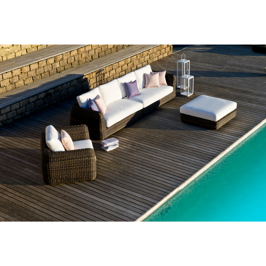 Woven Outdoor 3-Seater Sofa | Unopiu Agorà | Italianfurniture.com