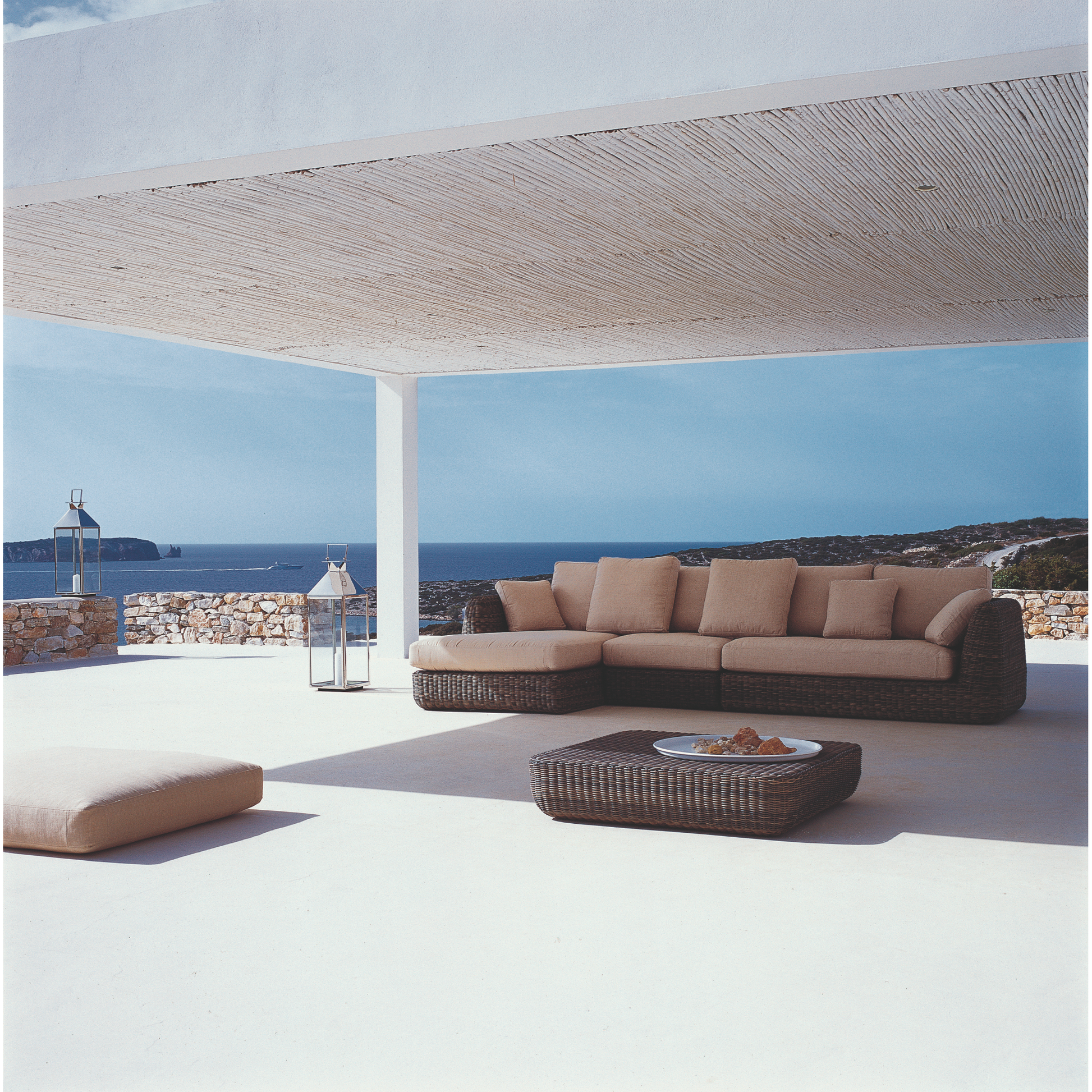 Modular Woven Outdoor Sofa | Unopiu Agorà | Italianfurniture.com