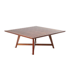 Square Mahogany Outdoor Dining Table | Unopiu C'est la vie | Italianfurniture.com