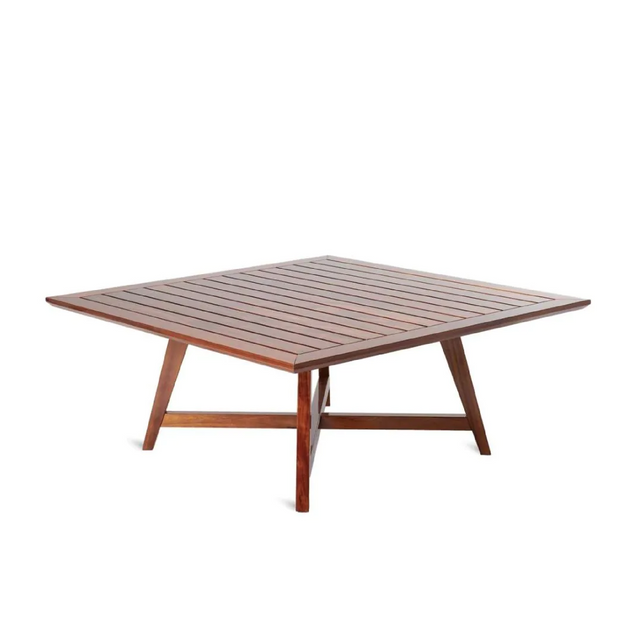 Square Mahogany Outdoor Dining Table | Unopiu C'est la vie | Italianfurniture.com