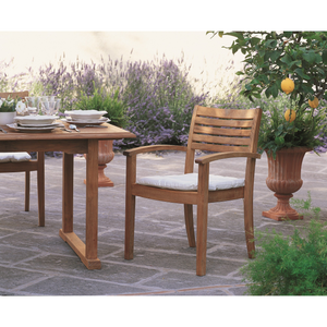 Teak Stackable Outdoor Dining Armchair | Unopiu Chelsea | Italianfurniture.com