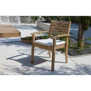 Teak Stackable Outdoor Dining Armchair | Unopiu Chelsea | Italianfurniture.com