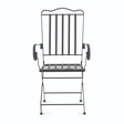 Iron Folding Outdoor Armchair | Unopiu Toscana | ItaliamFurniture.com