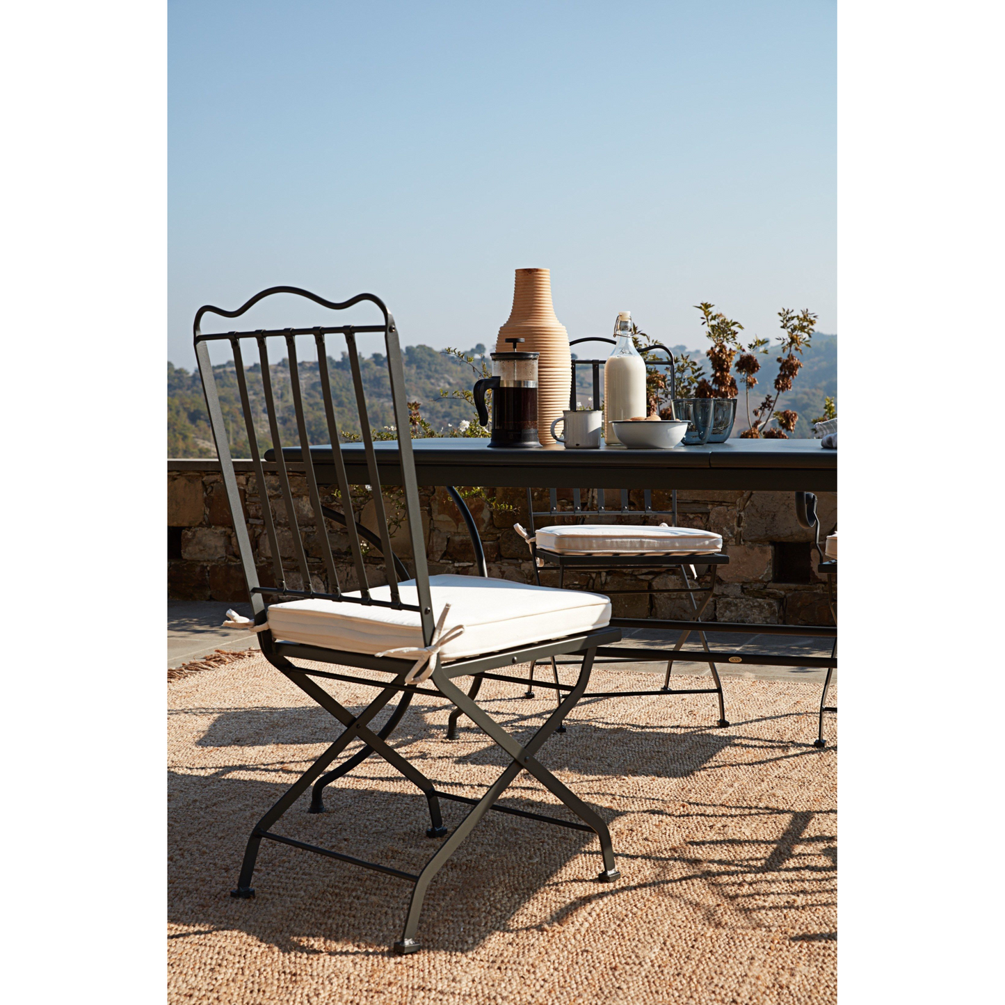 Iron Folding Outdoor Chair | Unopiu Toscana | Italianfurniture.com