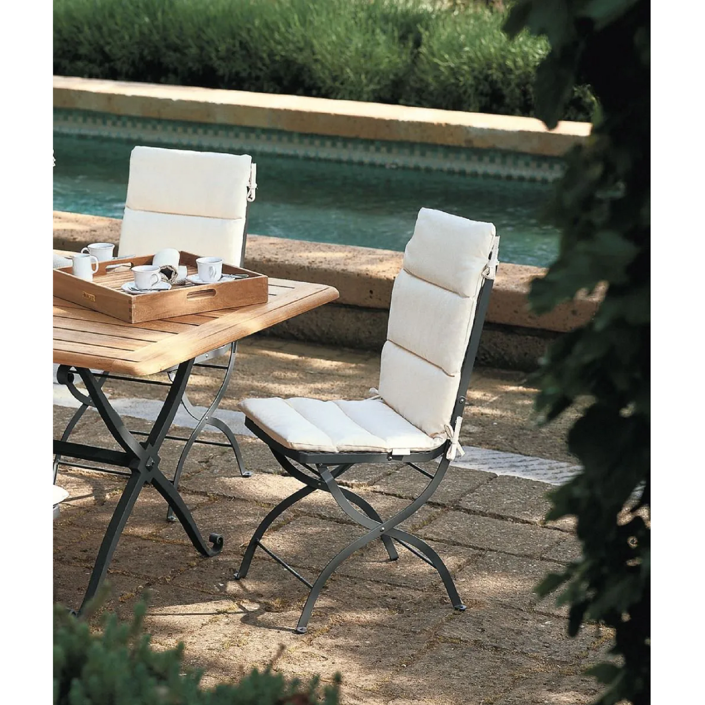 Iron Outdoor Folding Chair S | Unopiu Aurora  | Italianfurniture.com