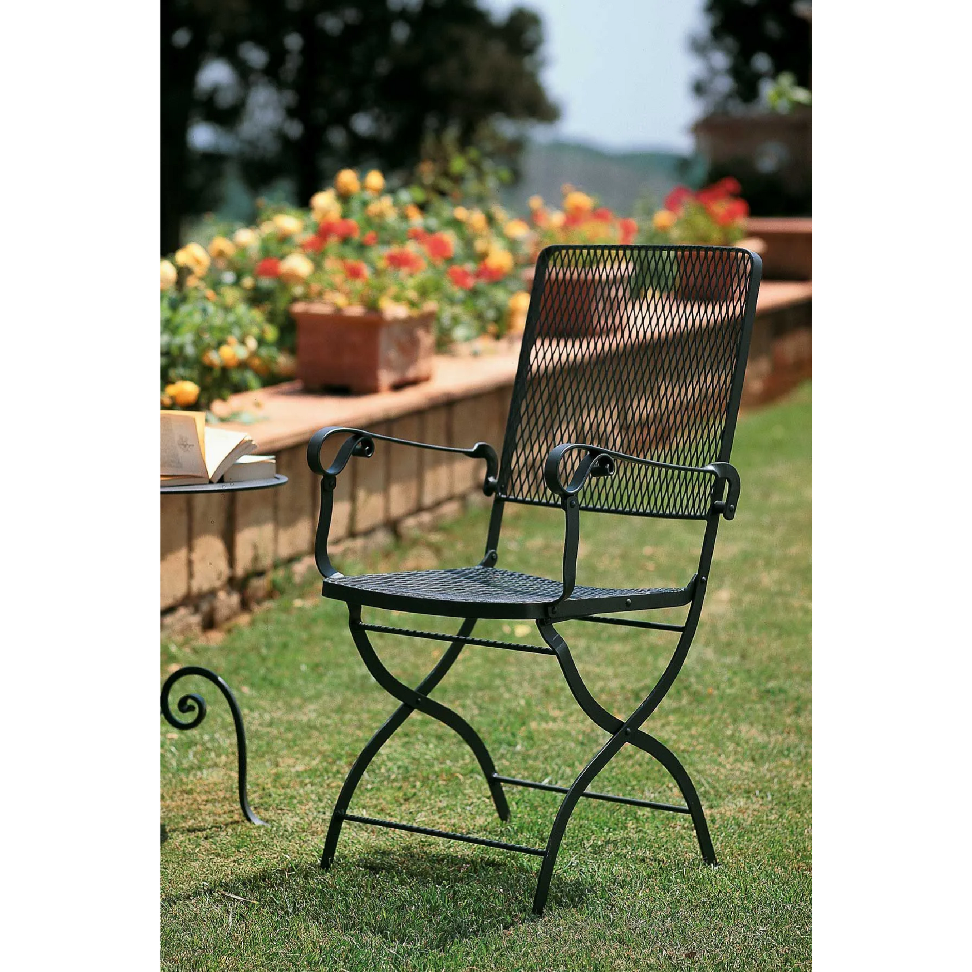 Iron Outdoor Folding Chair S | Unopiu Aurora  | Italianfurniture.com