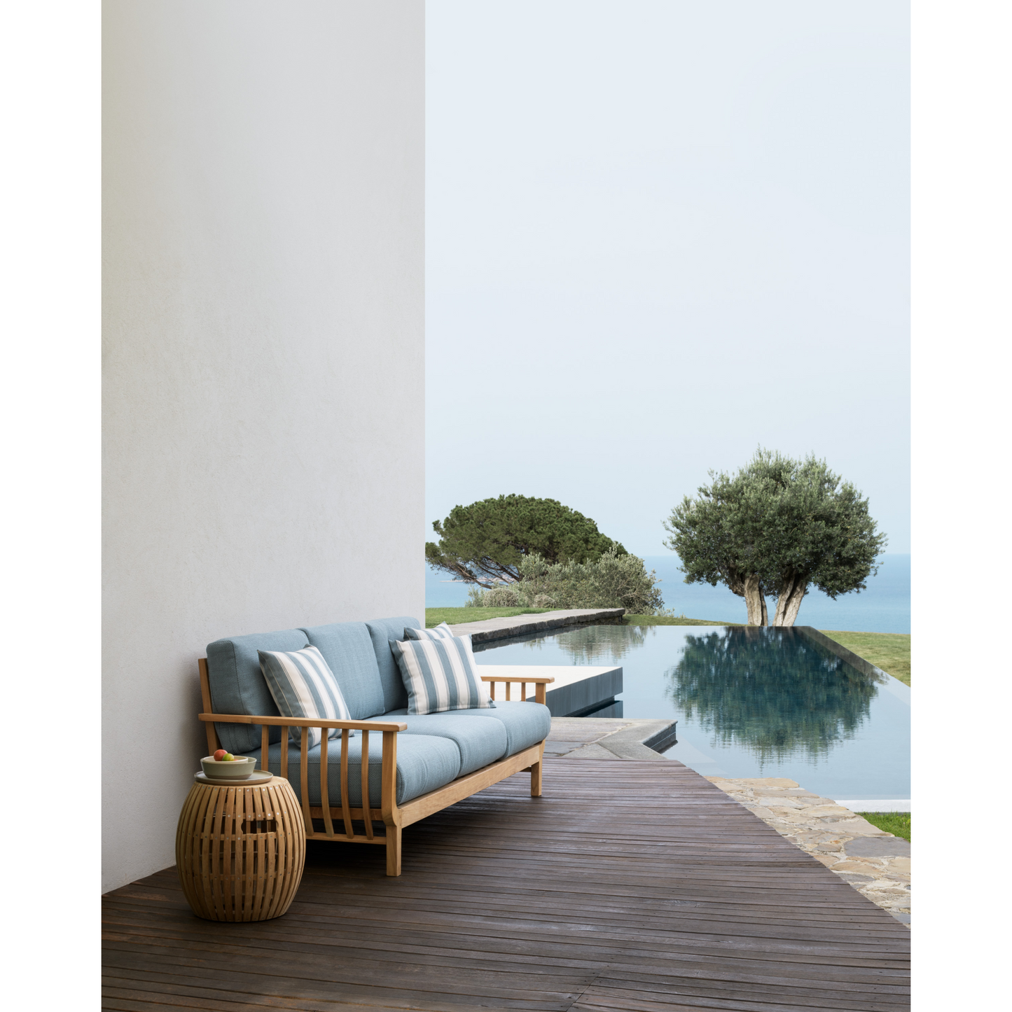 Teak 3-Seater Outdoor Sofa | Unopiu Chelsea | Italianfurniture.com