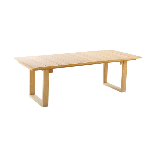 Minimalist Teak Extendable Outdoor Dining Table | Unopiu Cosette | Italianfurniture.com