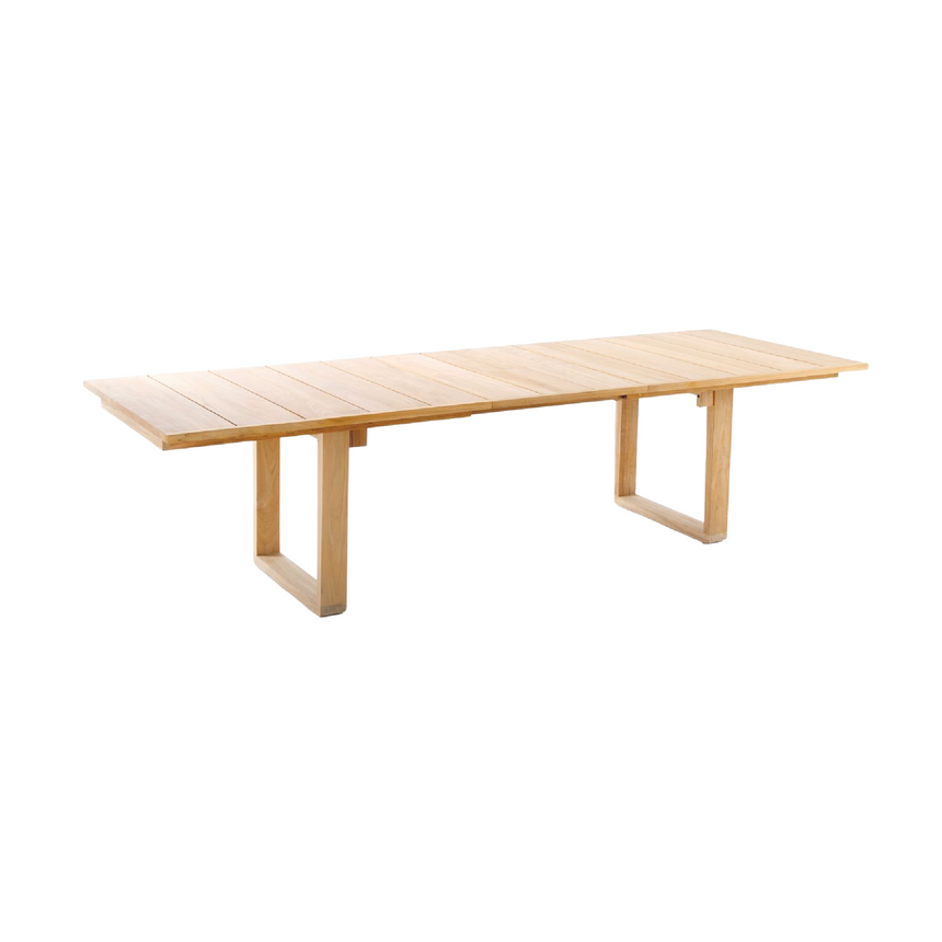 Minimalist Teak Extendable Outdoor Dining Table | Unopiu Cosette | Italianfurniture.com