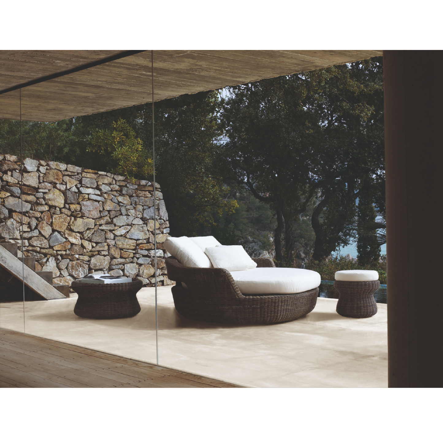 Round Outdoor Pouf | Unopiu Agorà | Italianfurniture.com