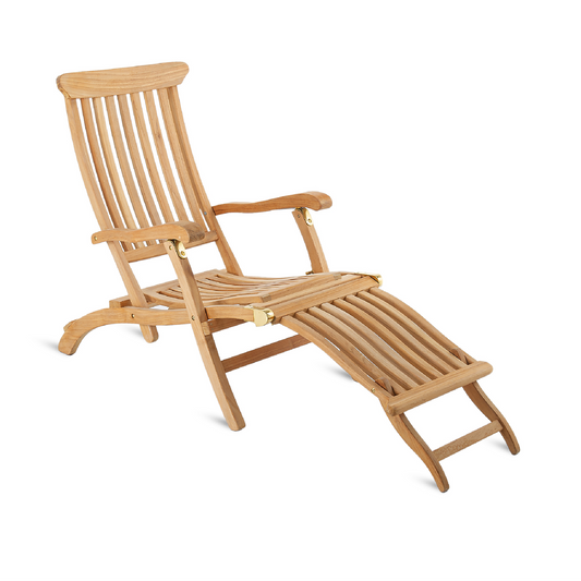 Folding Teak Outdoor Lounge Chair | Unopiu Titanic | Italianfurniture.com