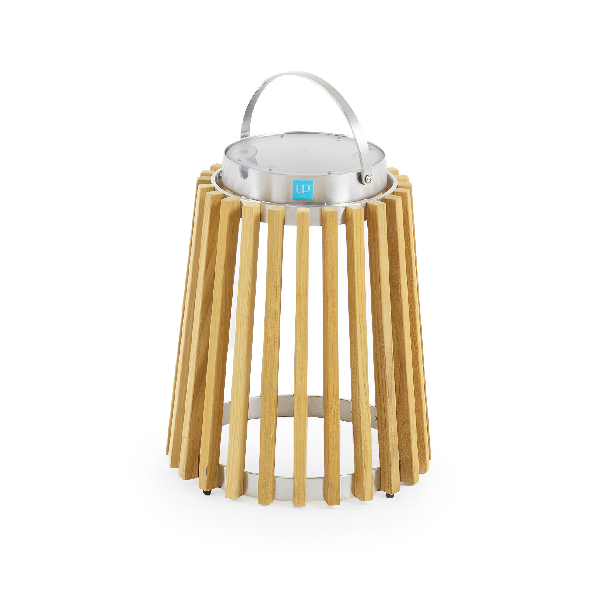 Teak Outdoor Solar Lantern