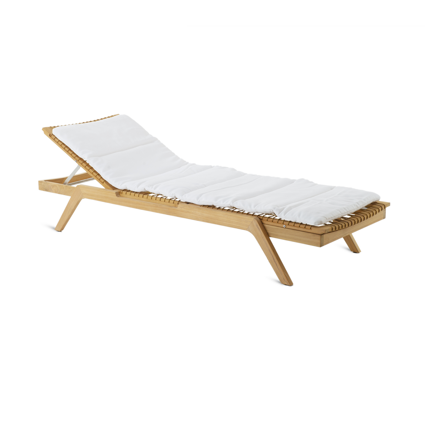 Teak Cushioned Sun Lounger | Unopiu Synthesis | Italianfurniture.com