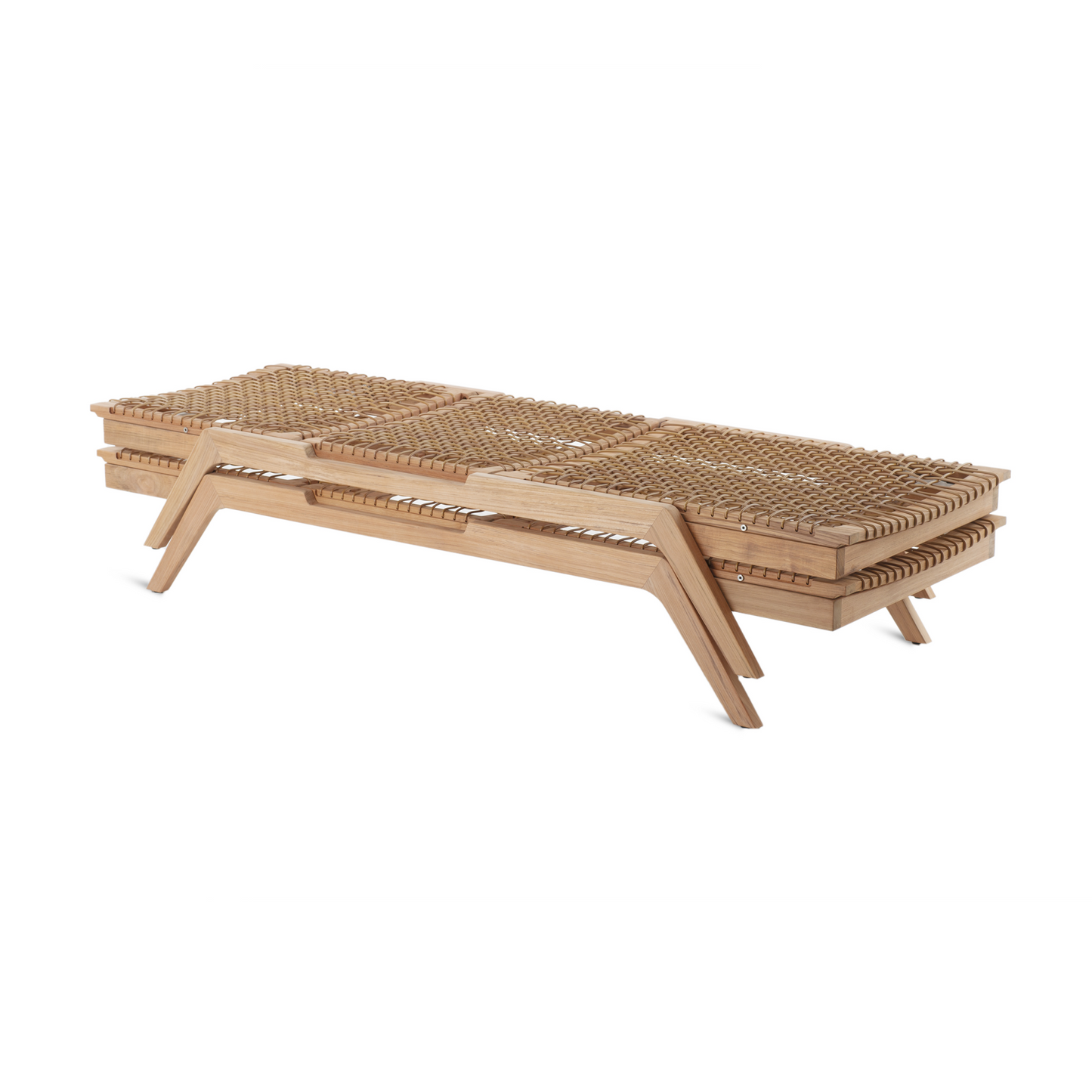 Teak Cushioned Sun Lounger | Unopiu Synthesis | Italianfurniture.com