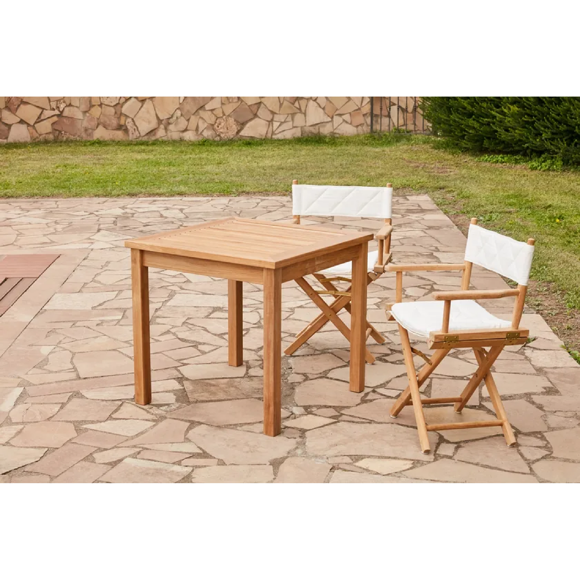 Minimalist Teak Outdoor Dining Table | Unopiu Chelsea | Italianfurniture.com