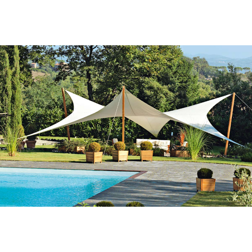 White Square Outdoor Shade Canopy | Unopiu Manta | Italianfurniture.com