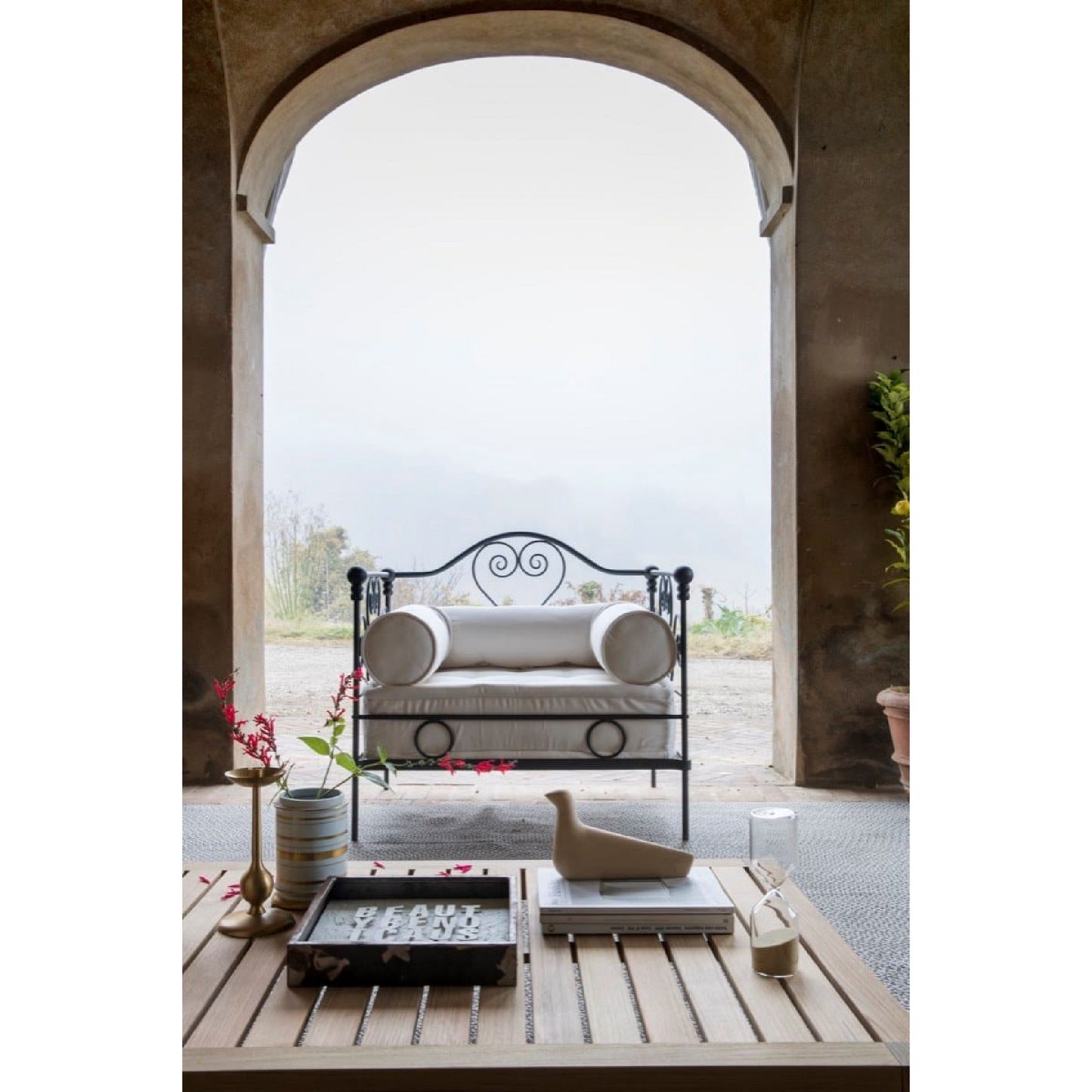 Iron Outdoor Large Armchair | Unopiu Aurora | Italianfurniture.com