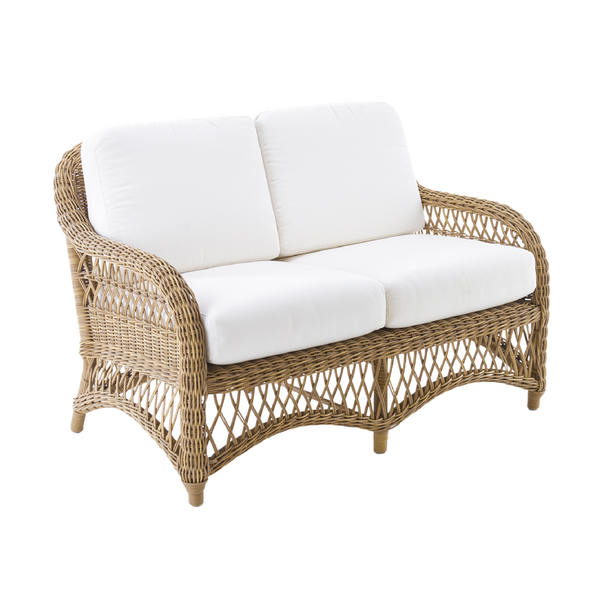 Woven Natural 2-Seater Outdoor Sofa | Unopiu Olimpia | Italianfurniture.com