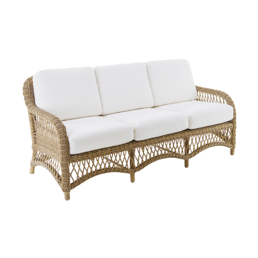 Woven Natural 3-Seater Outdoor Sofa | Unopiu Olimpia | Italianfurniture.com