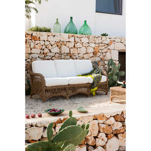 Woven Natural 3-Seater Outdoor Sofa | Unopiu Olimpia | Italianfurniture.com