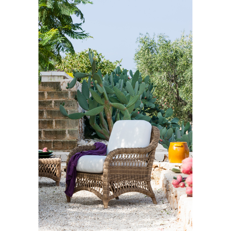 Woven Natural Garden Armchair | Unopiu Olimpia | Italianfurniture.com