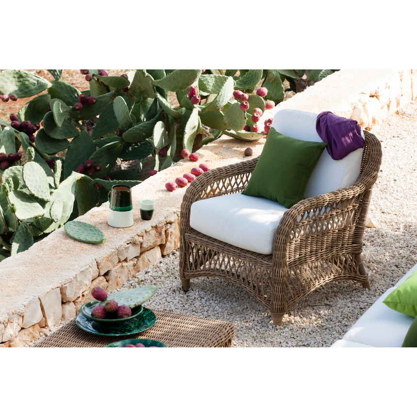 Woven Natural Garden Armchair | Unopiu Olimpia | Italianfurniture.com