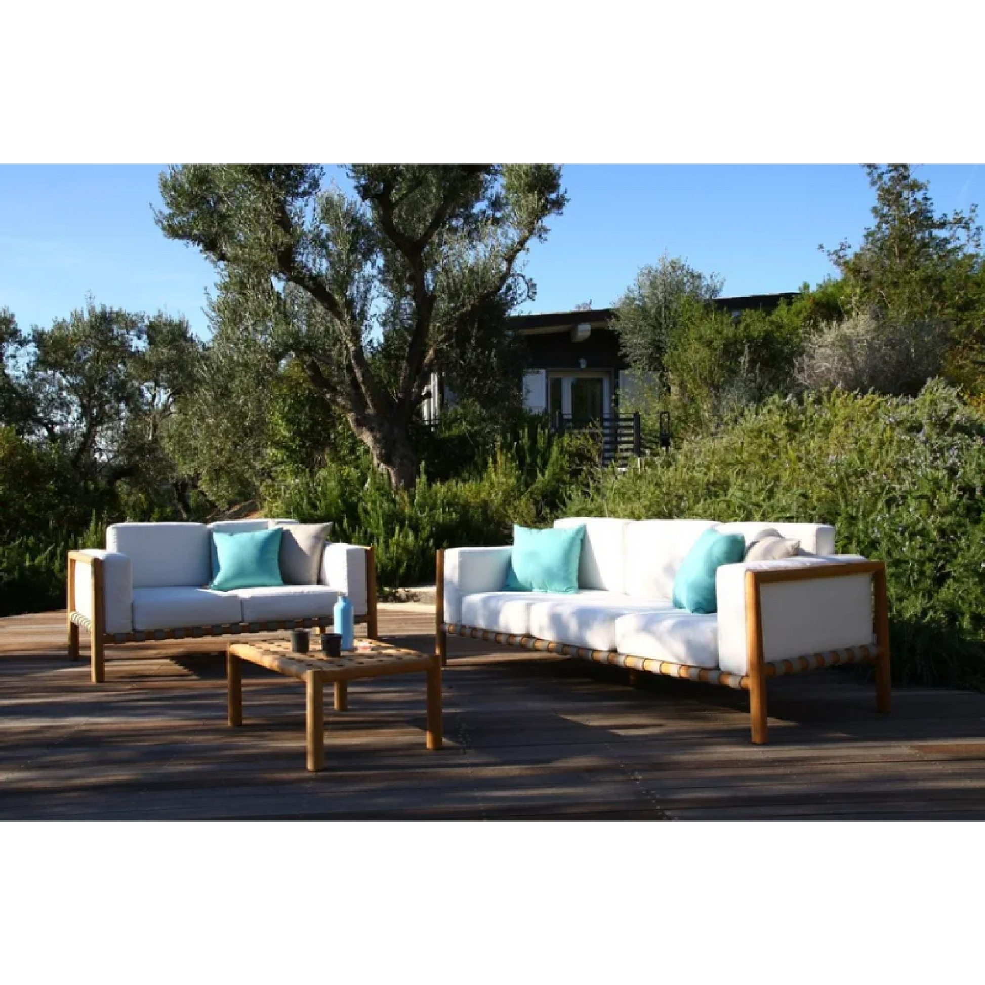 Outdoor Teak 2-Seater Sofa | Unopiu Pevero | Italianfurniture.com