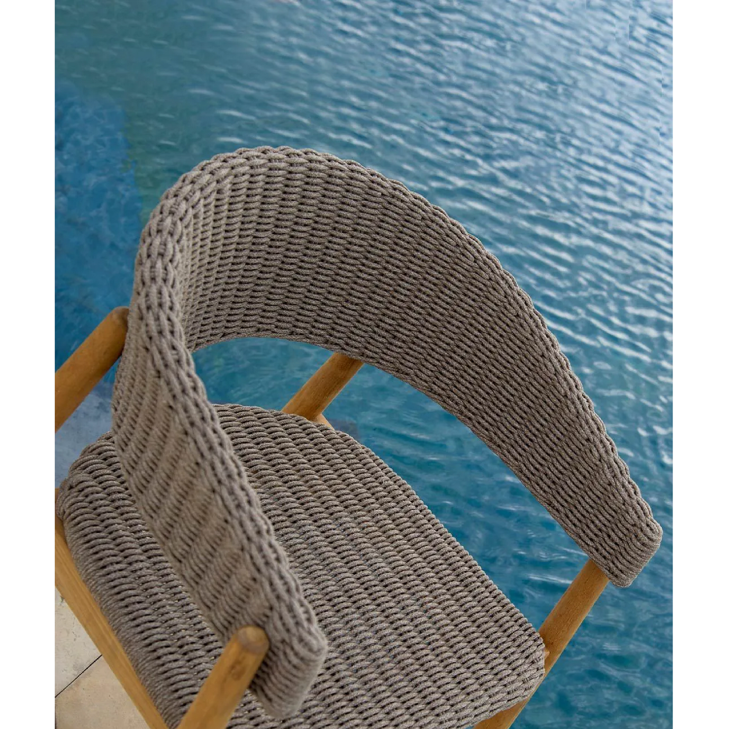 Teak Curved Outdoor Dining Chair | Unopiu Pevero | Italianfurniture.com