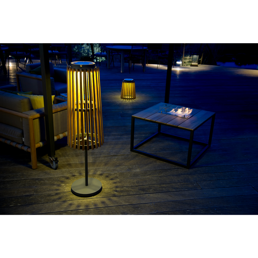 Teak Wireless Outdoor Floor Lamp | Unopiu Solare | Italianfurniture.com