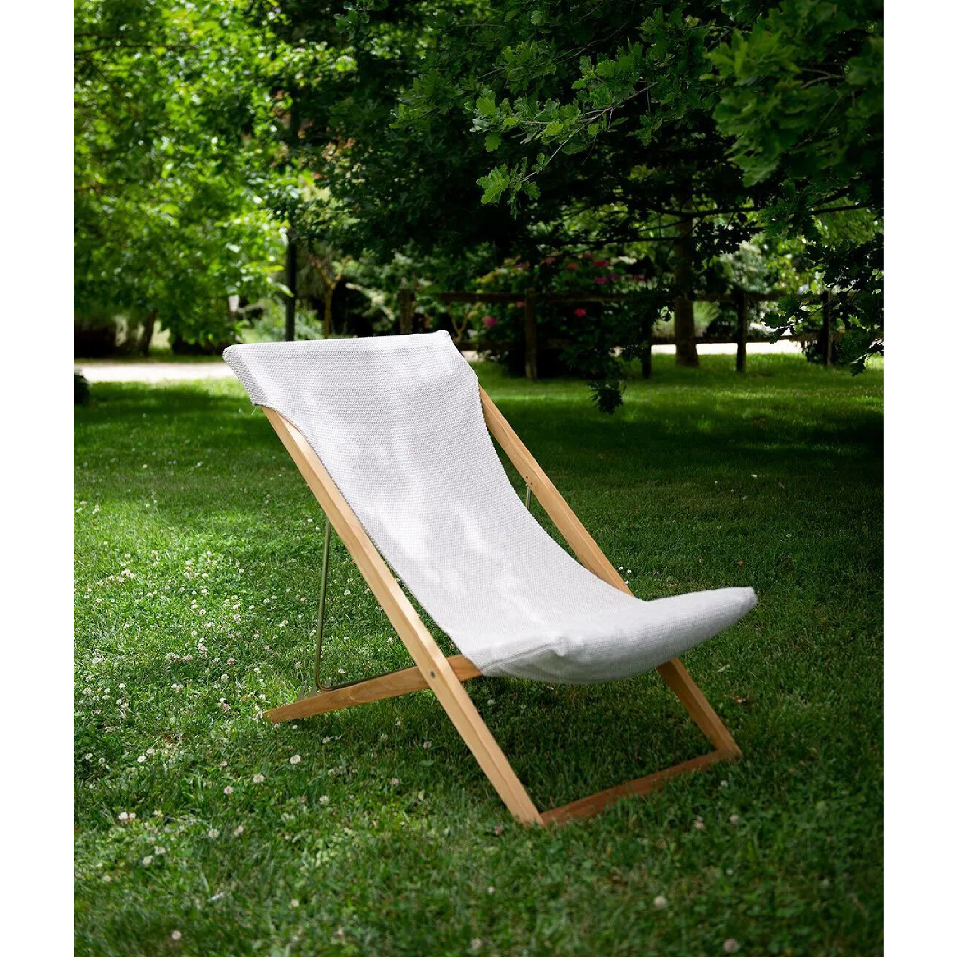 Teak Foldable Outdoor Deck Chair | Unopiu Cosette | Italianfurniture.com