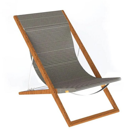 Teak Foldable Outdoor Deck Chair | Unopiu Cosette | Italianfurniture.com