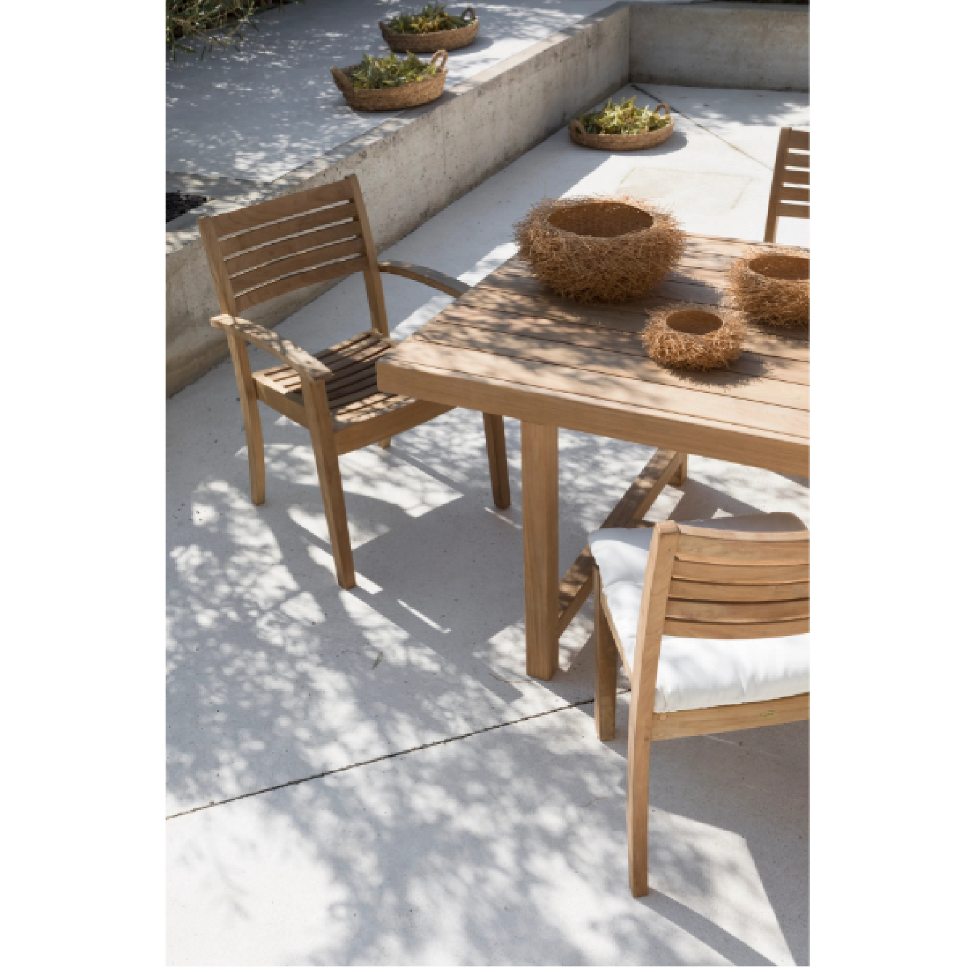 Teak Stackable Outdoor Dining Chair | Unopiu Chelsea | Italianfurniture.com