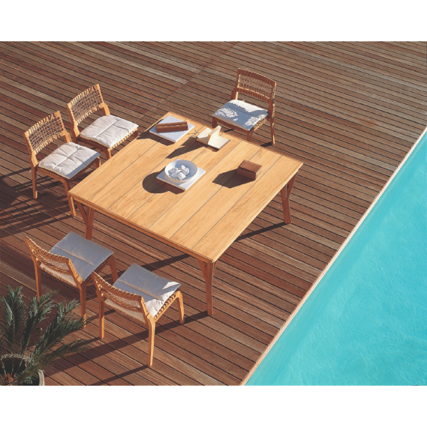 Teak Stackable Outdoor Chair | Unopiu Synthesis | Italianfurniture.com